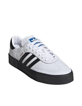 Zapatillas adidas sambarose w blanco negro de mujer.