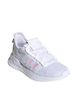 Zapatillas adidas u path run c blanco brillo de niña.