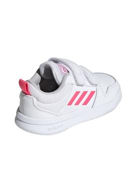 Zapatillas adidas tensaurus blanco rosa de niña.