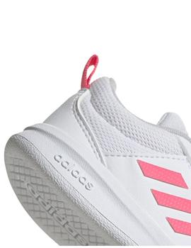 Zapatillas adidas tensaurus blanco rosa de niña.