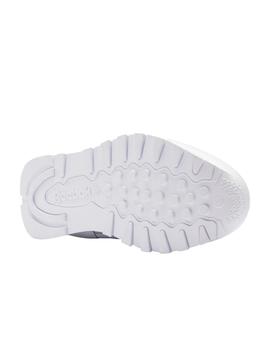 Zapatillas reebok cl lthr blanco marino de hombre.