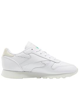 Zapatillas reebok cl lthr blanco de mujer.