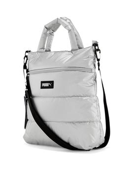 bolsa puma prime puffa shopper plata