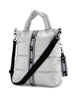 bolsa puma prime puffa shopper plata