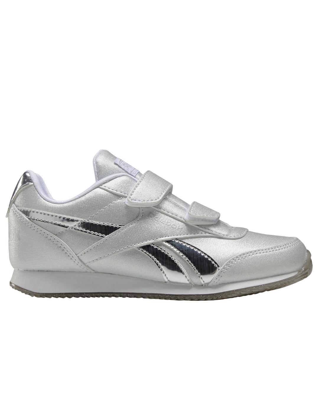 Zapatillas reebok royal cljog 2.0 2v gris brillo de niña.