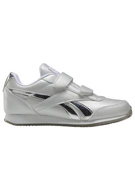 Zapatillas reebok royal cljog 2.0 2v gris brillo de niña.