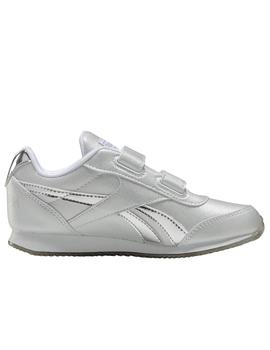 Zapatillas reebok royal cljog 2.0 2v gris brillo de niña.