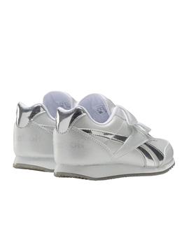 Zapatillas reebok royal cljog 2.0 2v gris brillo de niña.