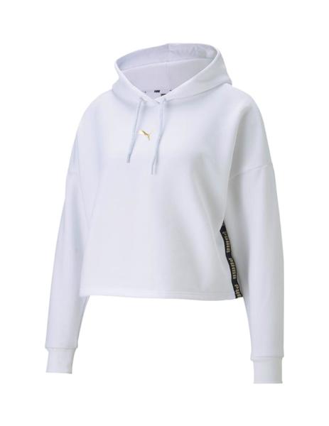 SUDADERA PUMA MUJER ESSENTIAL BLANCA MODA