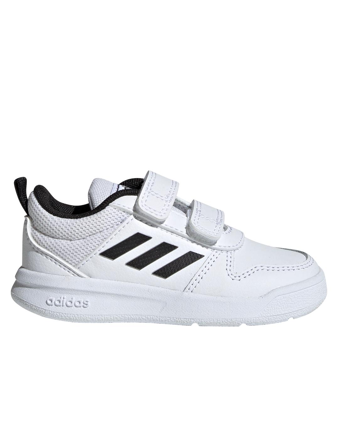 Zapatillas adidas tensaur i blanco negro de niño.