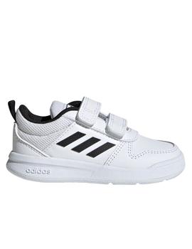 Zapatillas adidas tensaur i blanco negro de niño.