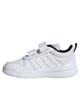 Zapatillas adidas tensaur i blanco negro de niño.