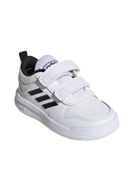 Zapatillas adidas tensaur i blanco negro de niño.