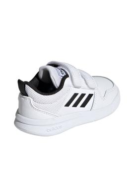 Zapatillas adidas tensaur i blanco negro de niño.