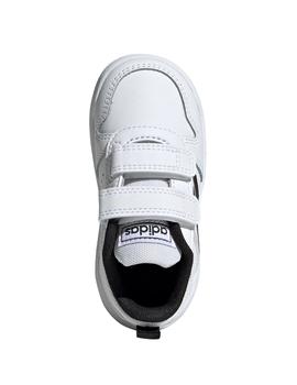 Zapatillas adidas tensaur i blanco negro de niño.