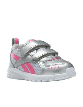 Zapatillas reebok xt sprinter 2v td plata rosa de niña.