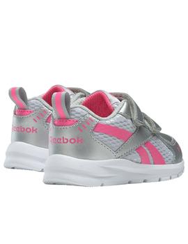 Zapatillas reebok xt sprinter 2v td plata rosa de niña.