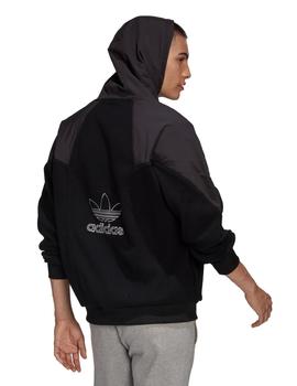 sudadera adidas bg trf mix hood negro de hombre.