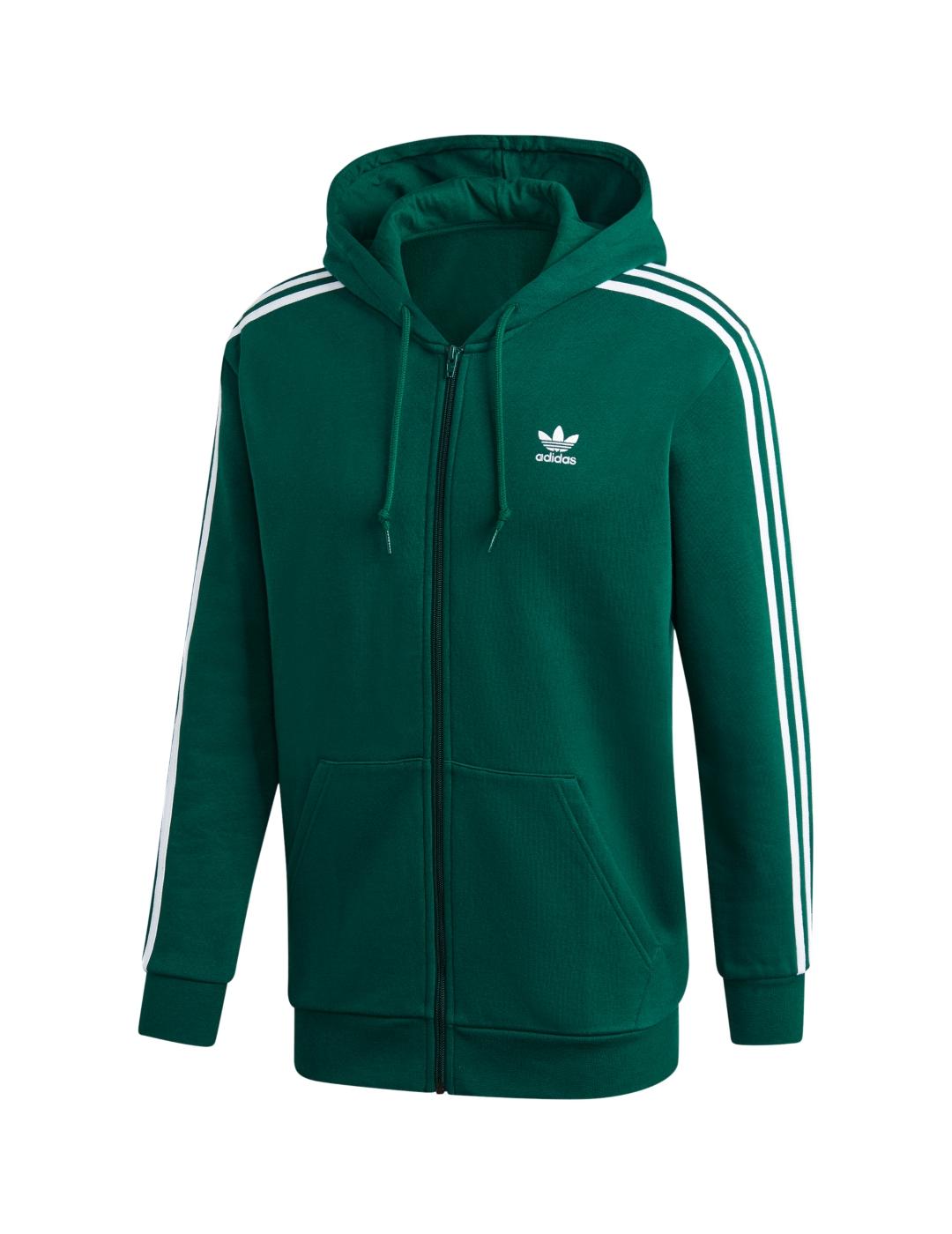 chaqueta adidas 3-stripes verde hombre.