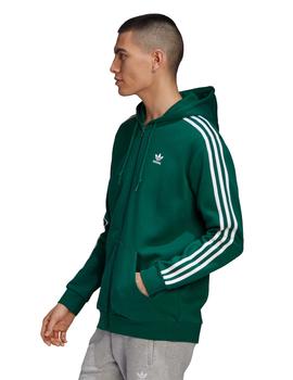 chaqueta adidas 3-stripes fz verde de hombre.