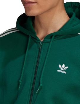 chaqueta adidas 3-stripes fz verde de hombre.