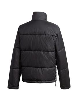 chaqueta corta adidas short puffer negro de mujer.