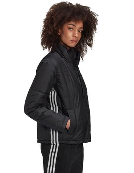 chaqueta corta adidas short puffer negro de mujer.