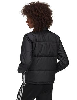 chaqueta corta adidas short puffer negro de mujer.