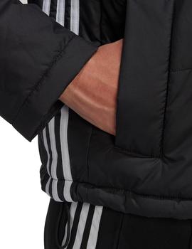 chaqueta corta adidas short puffer negro de mujer.