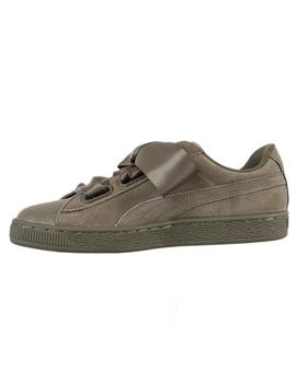 Zapatillas de Mujer Puma SUEDE HEART BUBBLE GRIS