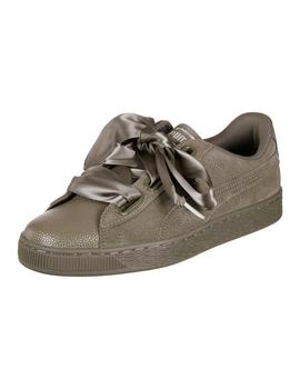 Zapatillas de Mujer Puma SUEDE HEART BUBBLE GRIS