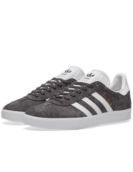 Zapatillas adidas gazelle gris oscuro de mujer.