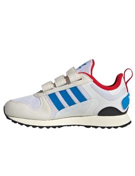 Zapatillas adidas zx 700 hd cf c blanco roto azul de niño