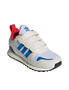Zapatillas adidas zx 700 hd cf c blanco roto azul de niño