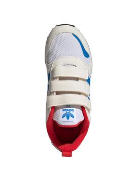 Zapatillas adidas zx 700 hd cf c blanco roto azul de niño