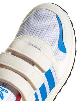 Zapatillas adidas zx 700 hd cf c blanco roto azul de niño