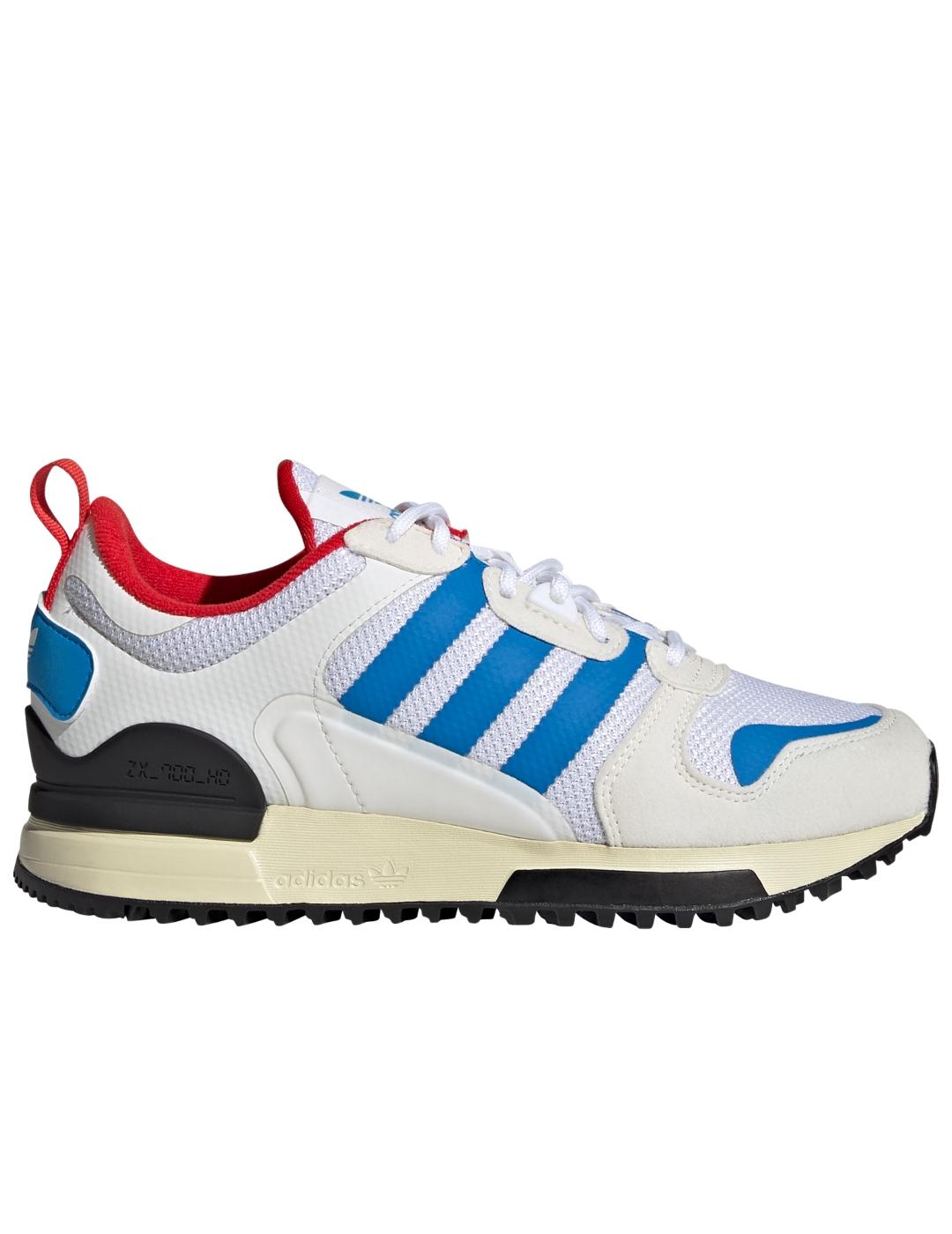 Zapatillas adidas zx 700 hd j blanco azul de niño.