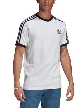 camiseta adidas 3-stripes tee blanco negro de hombre.