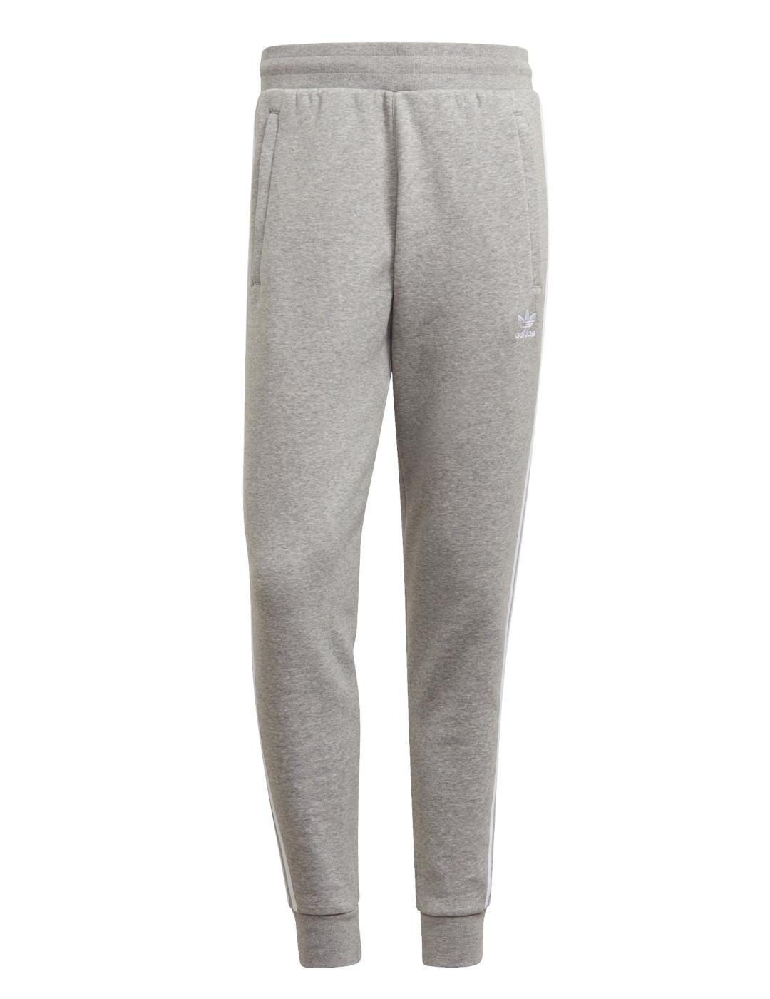 pantalón adidas 3-stripes gris de hombre.