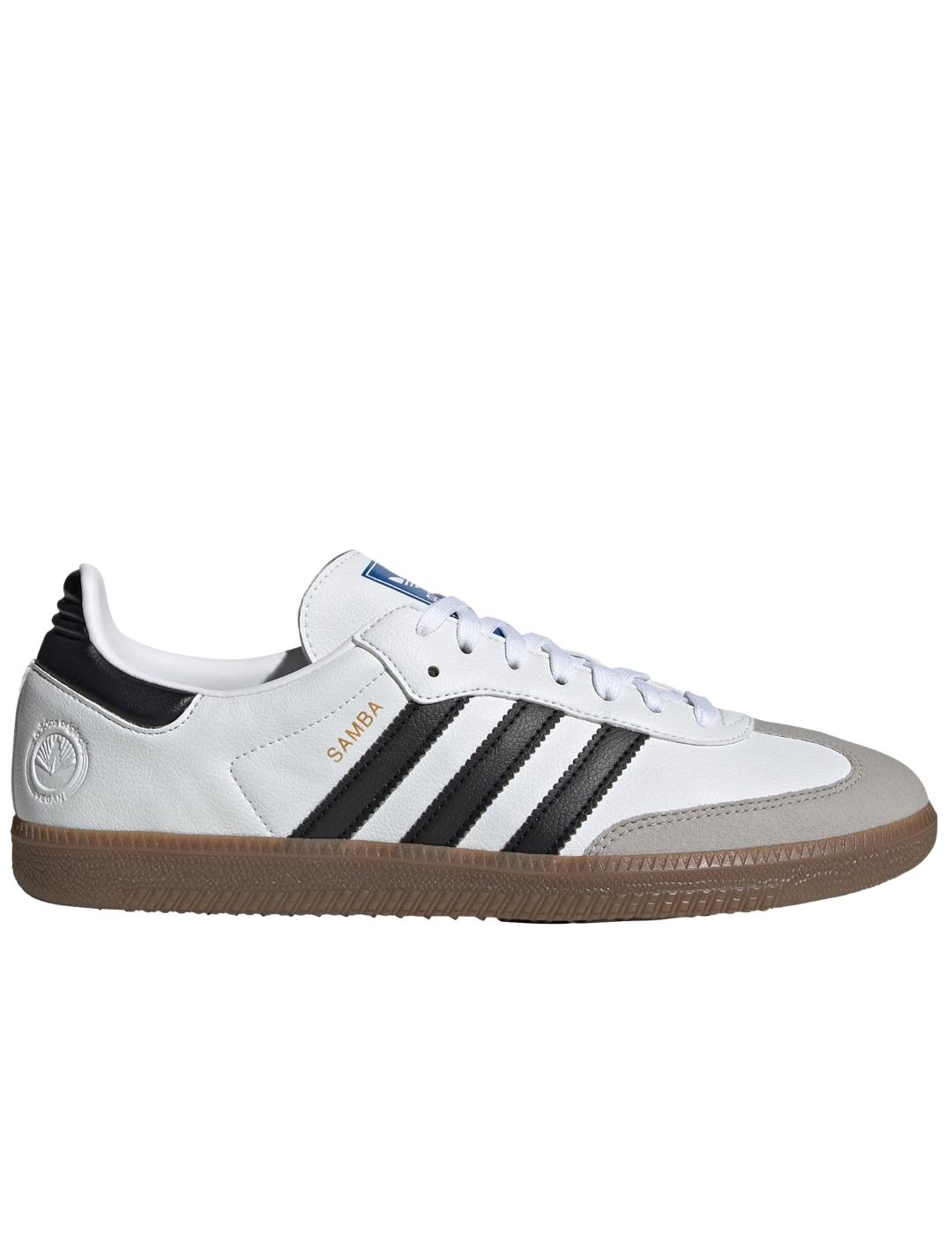 Zapatillas adidas samba vegan blanco unisex.