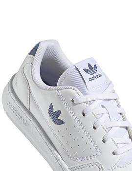 Zapatillas adidas ny 90 c blanco azul de niño.