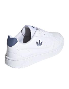 Zapatillas adidas ny 90 j blanco azul de niño.