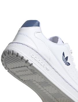 Zapatillas adidas ny 90 j blanco azul de niño.