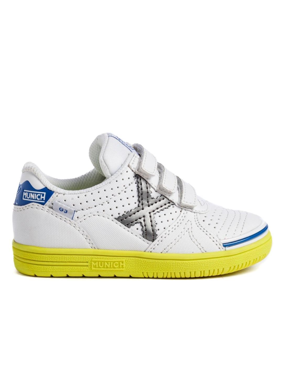 Zapatillas munich g-3 kid vco profit 163 blanco de niño.