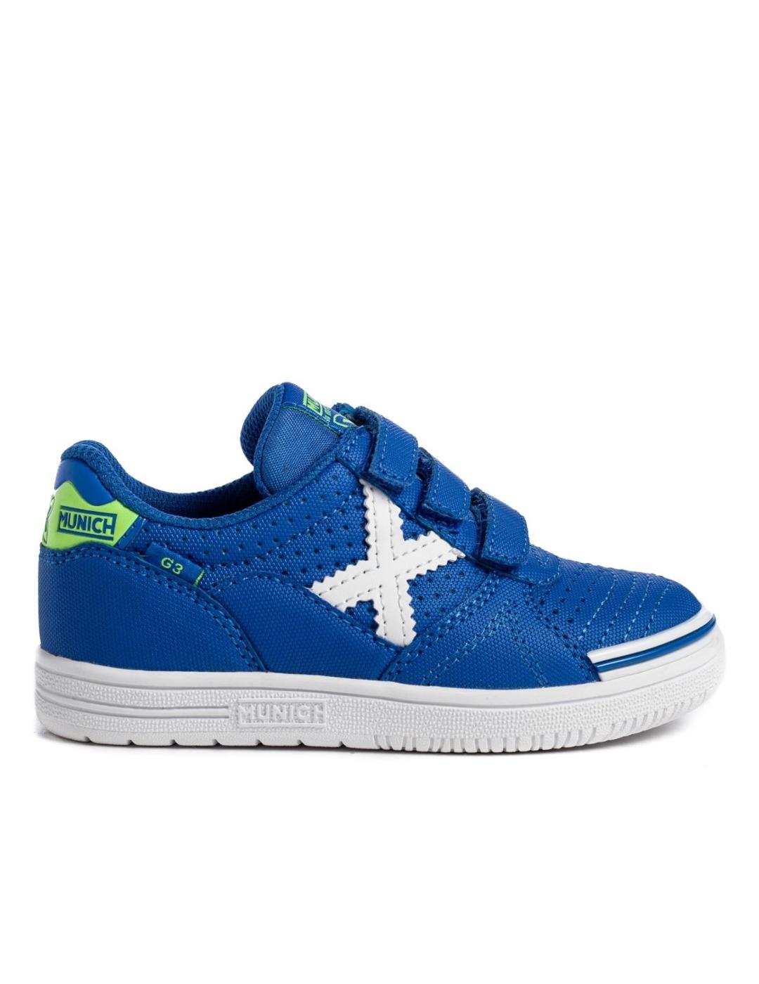 Zapatillas munich g-3 kid vco profit 162 azul de niño.