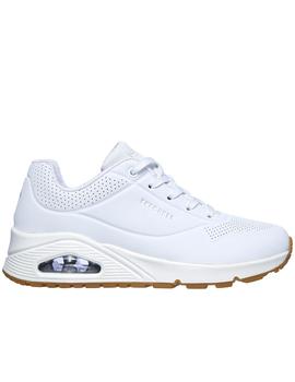 Zapatillas skechers uno-stand on air blanco de mujer.