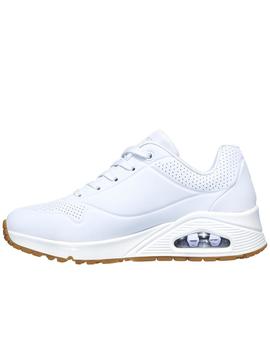 Zapatillas skechers uno-stand on air blanco de mujer.