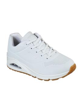 Zapatillas skechers uno-stand on air blanco de mujer.