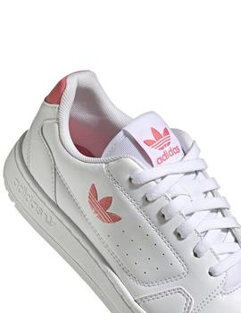 Zapatillas adidas ny 90 j blanco rosa de niña.