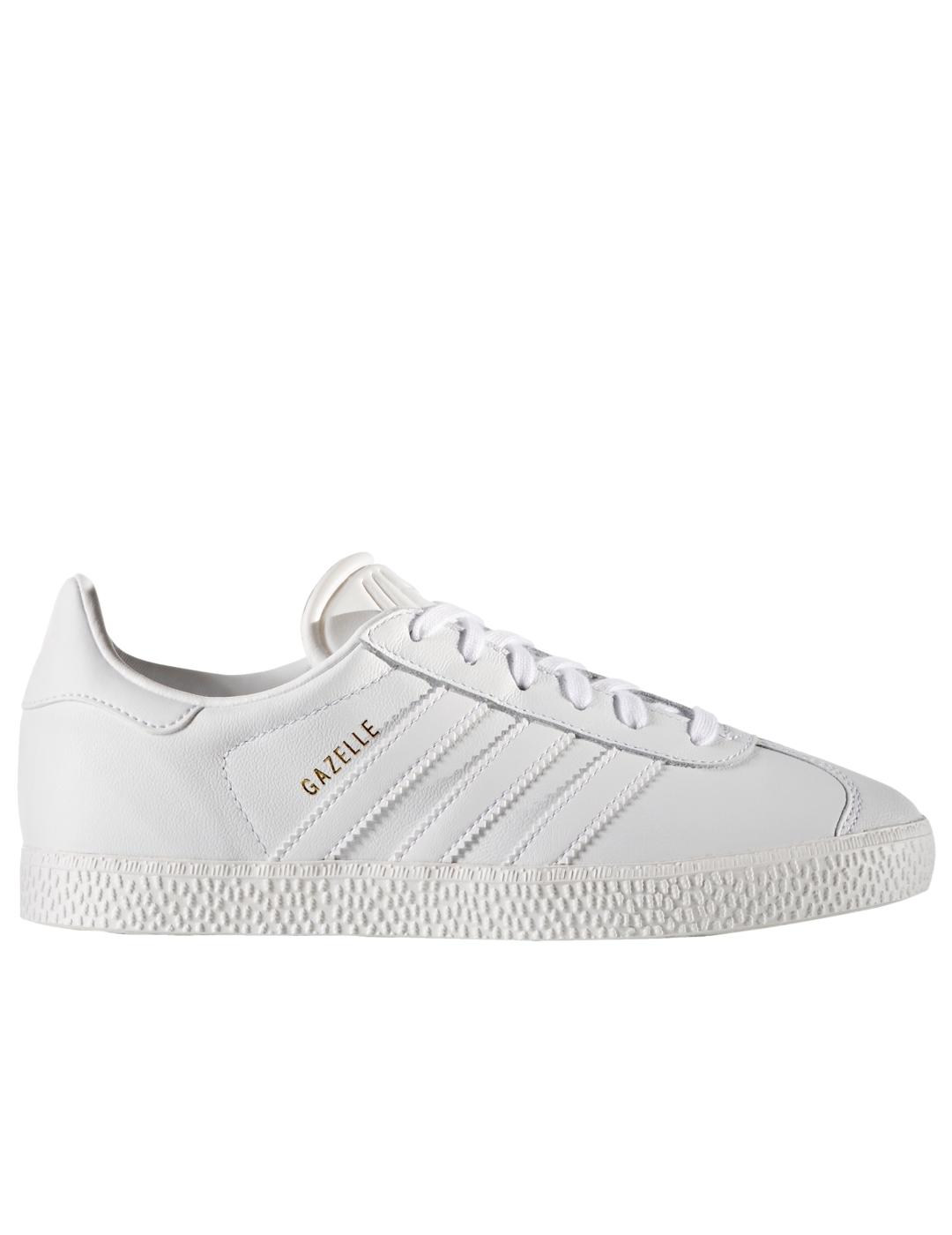 Zapatillas adidas gazelle j blanco de niño.